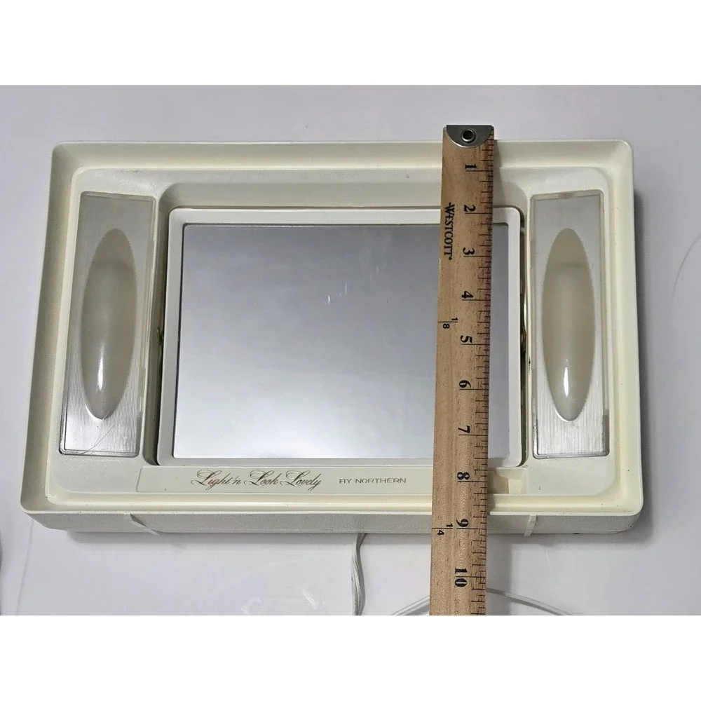 Vintage Light Up Makeup Mirror Light' n Look Lovely by Northern Swivel Mirrors